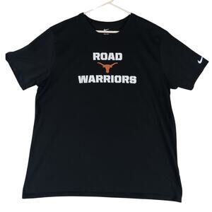 Nike Texas Longhorns Tee Mens XXL Black‎ Road Warriors Logo Swoosh College